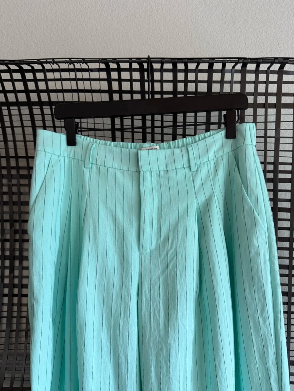 Anthropologie The Avery Pinstripe Wide-Leg Trousers by Maeve - Picture 3 of 7